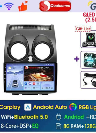 Srnubi Android Qualcomm 8 Core Carplay Auto Stereo For Nissan Qashqai J10 2006 - 2013 Carplay 4G GPS Wifi Car Multimedia