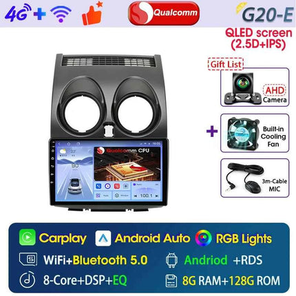 Srnubi Android Qualcomm 8 Core Carplay Auto Stereo For Nissan Qashqai J10 2006 - 2013 Carplay 4G GPS Wifi Car Multimedia