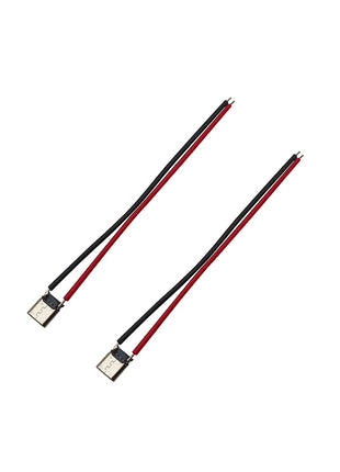 2/5/10 Pezzi Connettore USB Tipo C 10cm a 2 Pin Maschio e Femmina per Saldatura, Presa di Ricarica USB-C per Porte di Ricarica di Telefoni Cellulari