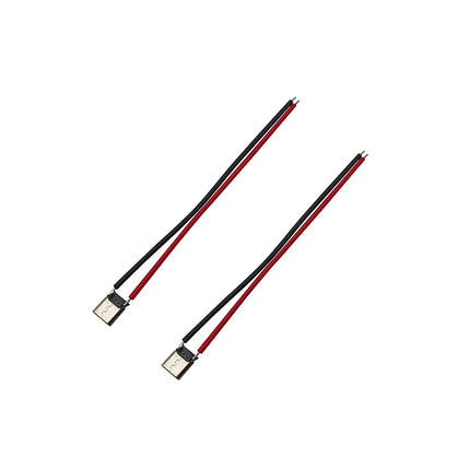 2/5/10 Pezzi Connettore USB Tipo C 10cm a 2 Pin Maschio e Femmina per Saldatura, Presa di Ricarica USB-C per Porte di Ricarica di Telefoni Cellulari