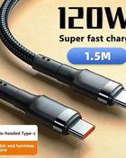 Cavo di ricarica rapida da 120W, cavo USB C a USB Type C di alta qualità con ricarica rapida PD per iPhone Xiaomi 17 Plus Pro Max Samsung S24