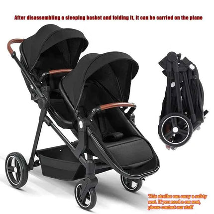 2025 New Foldable, Multifunctional Twin Stroller That Can Be Disassembled Into A Lightweight Baby Bike. Shipping Within The EU