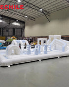 Commercial inflatable fashion playground bouncing water slide amusement park inflatable obstacle course splash pad water park