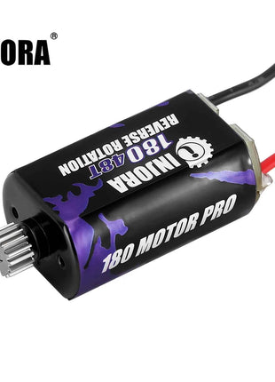 INJORA 180 Brushed Motor 48T with Stainless Steel Pinion for 1/18 1/24 FMS FCX18 FCX24 Upgrade (INM14)
