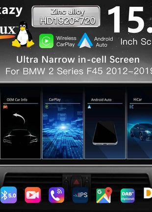 15.8 "Linux HD Screen Car Radio For BMW F45 F46 F87 2013-2018 NBT EVO Stereo Car Multimedia GPS Naviagtion DSP Touch Screen 4G Audio Carplay