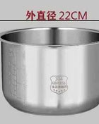 Pentola Interna Midea in Acciaio Inox 304 - 3L 4L 5L per Rice Cooker FS3010/70