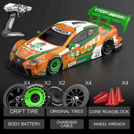 Rc Car 1:16 40km/H High-Speed Drift Remote Control Car 2.4Ghz 4WD Professional Competitive Modifiable Racing Car