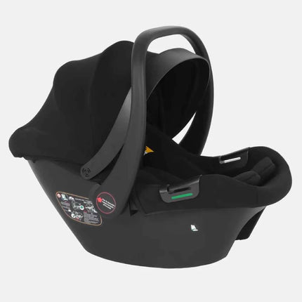 Babyvoyage Black Baby Car Seat with Isofix Base Station UPF45+ Sun Protection Comfortable Breathable Mesh I-Size Infant Car Seat