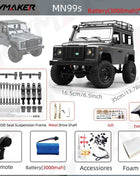 New MN99s MN98 1:12 MN Model RTR Version RC Car 2.4G 4WD RC Rock Crawler Defender Remote Control Car 1/12 RC Truck Cars Toys