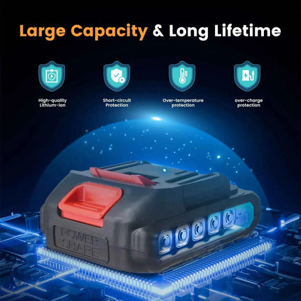 Podofo 5500RPM 6 Speed Cordless Car Polisher Electric Polishing Wax Tool Auto Waxing Machine Compatible With Makita Battery
