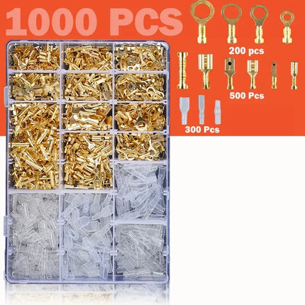 Maschio Femmina Scatola di Filo Cavo Isolato Connettore Macho 2.8/6.3mm Terminali A Crimpare Elettrici Termin Spade Connettori Kit Assortiti