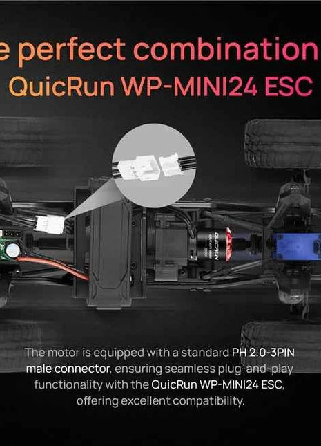HOBBYWING QUICRUN WP-MINI24 25A ESC Outer 1621SL 3500KV Motor Brushless Sensorless Combo Per For 1/24 RC Model Car Crawler