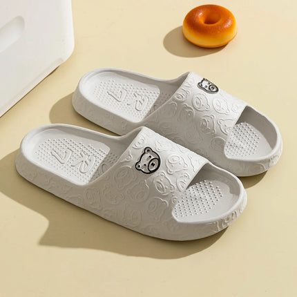 Pantofole estive per bambini Indoor Cute Bear Print Antiscivolo Suola morbida Squisite scarpe genitore-figlio Scarpe comode per il tempo libero per la casa