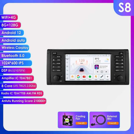 Hizpo Car Intelligent Systems for BMW 5 Series E39 X5 E53 M5 1996-2003 Multimedia 2din Autoradio Android 13 Auto Carplay 7862 4G