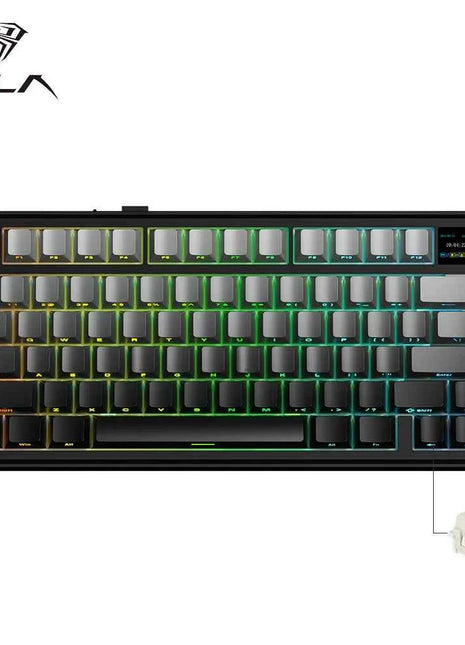 Aula F75 MAX Wireless Mechanical Keyboard With TFT Screen and Knob Gasket RGB Backlight Gaming Keyboard in 75% Layout Hot-Swap