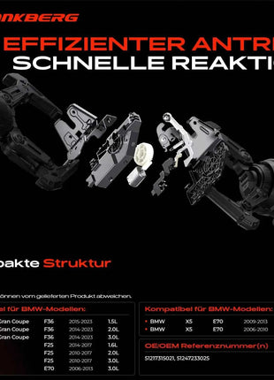 Frankberg 1x Serratura Portellone Posteriore per BMW 4 Gran Coupé F36 X3 F25 51217315021 51247233025
