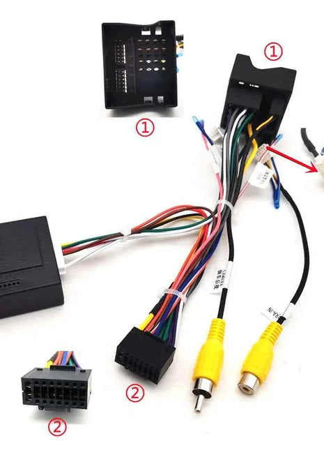 Cablaggio a 16 pin di alta qualità con scatola di decodifica CANBUS - Ideale per Peugeot 2008/3008/308/307 e Citroen C5/C4