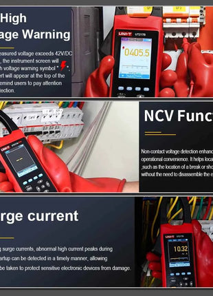 UNIT UT217B 3 in 1 1000A AC/DC Clamp Meter+ Oscilloscope Bluetooth Recorder Function 18650 Lithium Battery NCV Digital Multimet