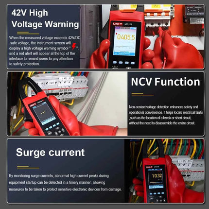 UNIT UT217B 3 in 1 1000A AC/DC Clamp Meter+ Oscilloscope Bluetooth Recorder Function 18650 Lithium Battery NCV Digital Multimet
