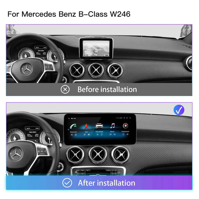 10.25"Wireless Carplay Snapdragon 665 Android 14 Car Radio For Mercedes-benz W246 2011-2018 Multimedia Stereo GPS Navi Screen 4G