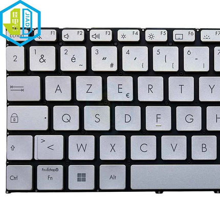 FR LA US SP Silver Black Backlight Keyboard For ASUS Vivobook X1402ZA X1404 X1405 X1403 Laptop Backlit Keyboards silver keycaps