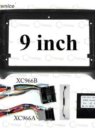 Ownice 9 "Fascias per autoradio per Audi TT MK2 2006- 2014 2 Din Montaggio su telaio Pannello stereo Cablaggio Cavo di alimentazione Adattatore Canbus