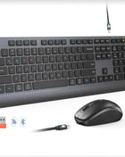Dual-mode 2.4G Wireless Keyboard Mouse Combo Mute Rechargeable Keyboard Mouse Set With Multi-Function Keys for Windows PC Gamer