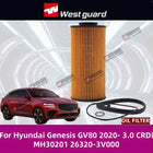 For Hyundai Genesis GV80 2020- 3.0 CRDi WESTGUARD Oil Filter MH30201 26320-3V000 0986AF0370