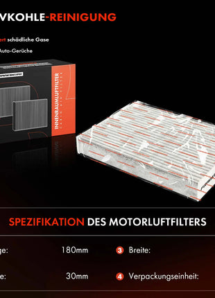 Filtro Abitacolo Frankberg 2x a Carbone Attivo per Dacia Renault Lodgy Zoe Dokker Koleos II 272774072R 272775081R 272775038R CUK25012