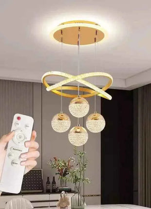 Lampada a sospensione a sfera in cristallo imitazione acrilico di lusso Nordic Lustre Home Deco Sala da pranzo Lampadario a soffitto Apparecchio per isola della cucina