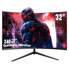 Gawfolk 32 Zoll Curved Gaming Monitor 240Hz, PC Bildschirm Full HD 1080P, Rahmenloses 1800R Computerbildschirm Mit FreeSync Und