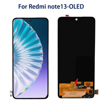 Display AMOLED testato per Xiaomi Redmi Note 13 4G con telaio, LCD 23129RAA4G, gruppo digitalizzatore touchscreen