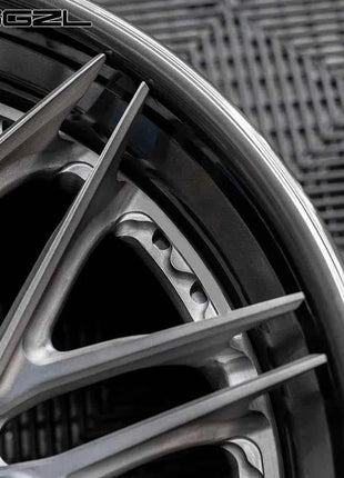 Cerchi in Fibra di Carbonio LSGZL 20 22 24 26 Pollici, Ruote Nere 5x114.3 5x120 5x130 per Auto Passeggeri, Compatibili con Bentley e McLaren