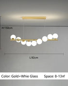 Lampadario a Sospensione LED in Vetro Stile Nordico Italiano, Decorazione per Casa, Sala da Pranzo, Cucina, Moderno Lampadario da Soffitto per Bar e Soggiorno