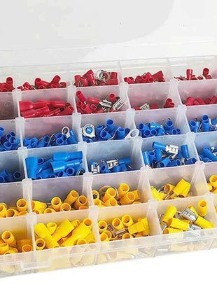 Assorted Electrical Crimp Terminal Kit 280/1500pcs - Cold Pressed Male Female Quick Connect Lugs for DIY & Repairs