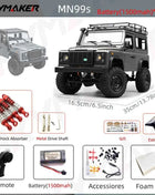 New MN99s MN98 1:12 MN Model RTR Version RC Car 2.4G 4WD RC Rock Crawler Defender Remote Control Car 1/12 RC Truck Cars Toys