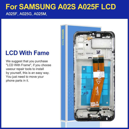 OEM For Samsung Galaxy A02s A025 Display Touch Screen Digitizer Assembly Panel Phone LCD Display Screen Replacement With Frame
