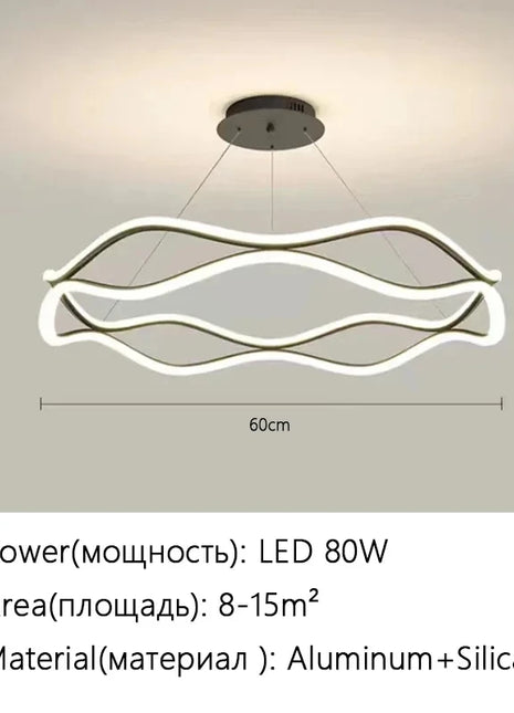 Lampadario moderno e minimalista per ristorante Lampadario a LED per soggiorno di lusso nordico Decorazioni per la casa Lampade a sospensione per camera da letto di design