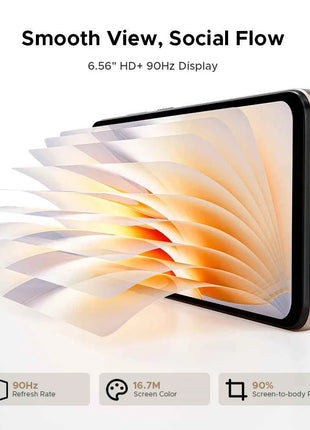 DOOGEE Note56 X 5G Mobile Phone 8.45mm Slim Body 6.56" 90Hz Screen Android 16 6150mAh Battery Al Scene Recognition Smartphone