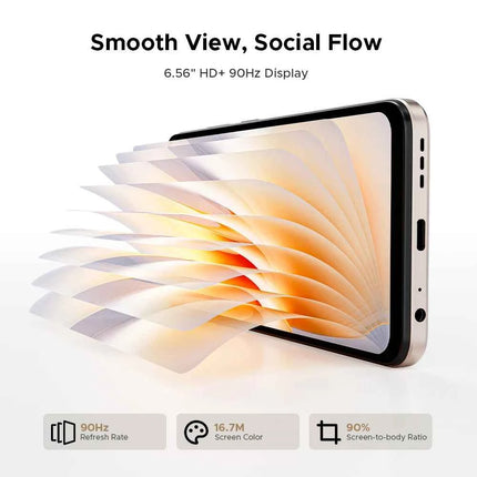 DOOGEE Note56 X 5G Mobile Phone 8.45mm Slim Body 6.56" 90Hz Screen Android 16 6150mAh Battery Al Scene Recognition Smartphone