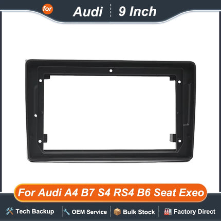 Auto Android Radio Fascias 9 Pollici Telaio Per Audi A4 B6 B7 S4 8E/8H SEAT Exeo 2000-2013 Cablaggio Cavo di Alimentazione Canbus Decoder