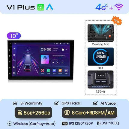 Junsun 7 9 10 inch Universal CarPlay Android Auto Car Radio For VW Fiat Renault Nissan Hyundai GPS Multimedia autoradio Stereo