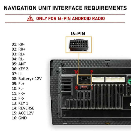 Cablaggio di Prolunga a 16 Pin, Plug and Play, Lunghezza 300mm, 10 Pezzi/Lotto, Adattatore per Autoradio Android a 16 Pin