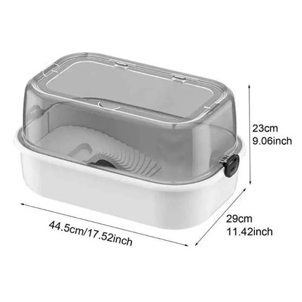 Multi-Functional Transparent Reptile Terrarium Turtle Aquarium with Easy Water ReplacementDesign ForLizardsTortoises Accessories