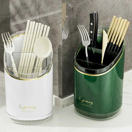 Luxury Chopsticks Storage Box, Household Kitchen Tube, Multi-Functional Draining Rack, Integrated Compartment Cage, Knife Holder