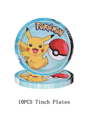 Forniture per decorazioni per feste di compleanno a tema Pokemon Cartoon Pokemon Go Stoviglie Tazze Piatti Palloncino Pikachu per bomboniere per baby shower