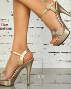 Women's 15CM/6 Inch Buckle Strap Platform Sandals Summer Runway Thin High Heels Night Club Model Shoes Pole Dance Stripper Shoes