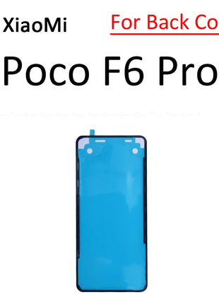For Xiaomi Poco F5 F6 M6 X6 Pro Mi Civi 1S 2 3 4G LCD Display Back Cover Housing Sticker Tape Adhesive Parts