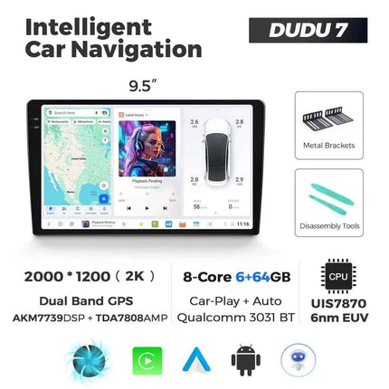 DUDUAUTO EU DUDU7 DUDU 7 A7870 AKM7739 Wireless Carplay 9/9.5/10/10.36 inch Android 13 Car Radio Multimedia GPS  Stere Head Unit