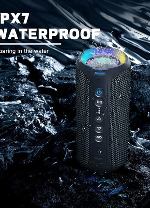 Altoparlante Bluetooth portatile Ortizan X8 Pro, suono potente da 40 W e bassi migliorati, impermeabile IPX7, accoppiamento TWS, luci RGB, ingresso TF/AUX, altoparlanti wireless Bluetooth 5.3 per casa, esterni